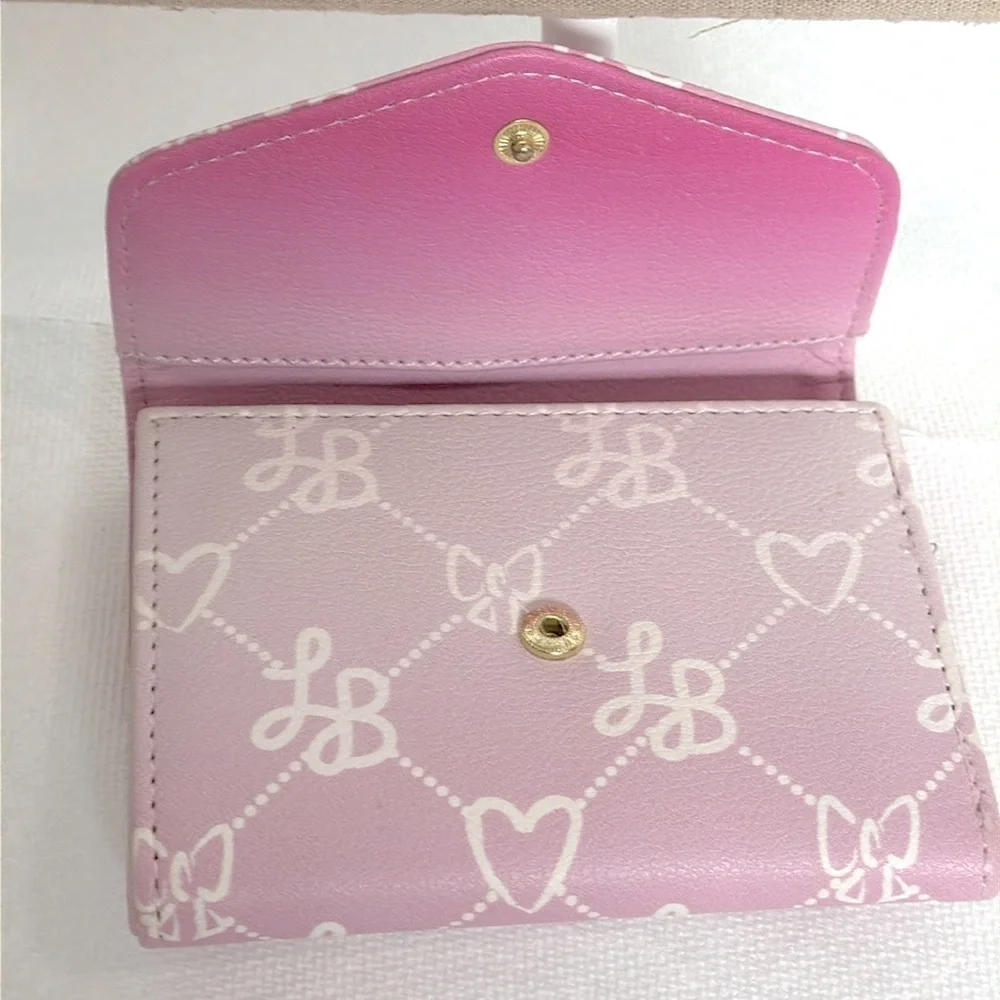 Betsey Johnson LUV BETSEY Flap Wallet -  Pretty Shades Of Pink EUC
